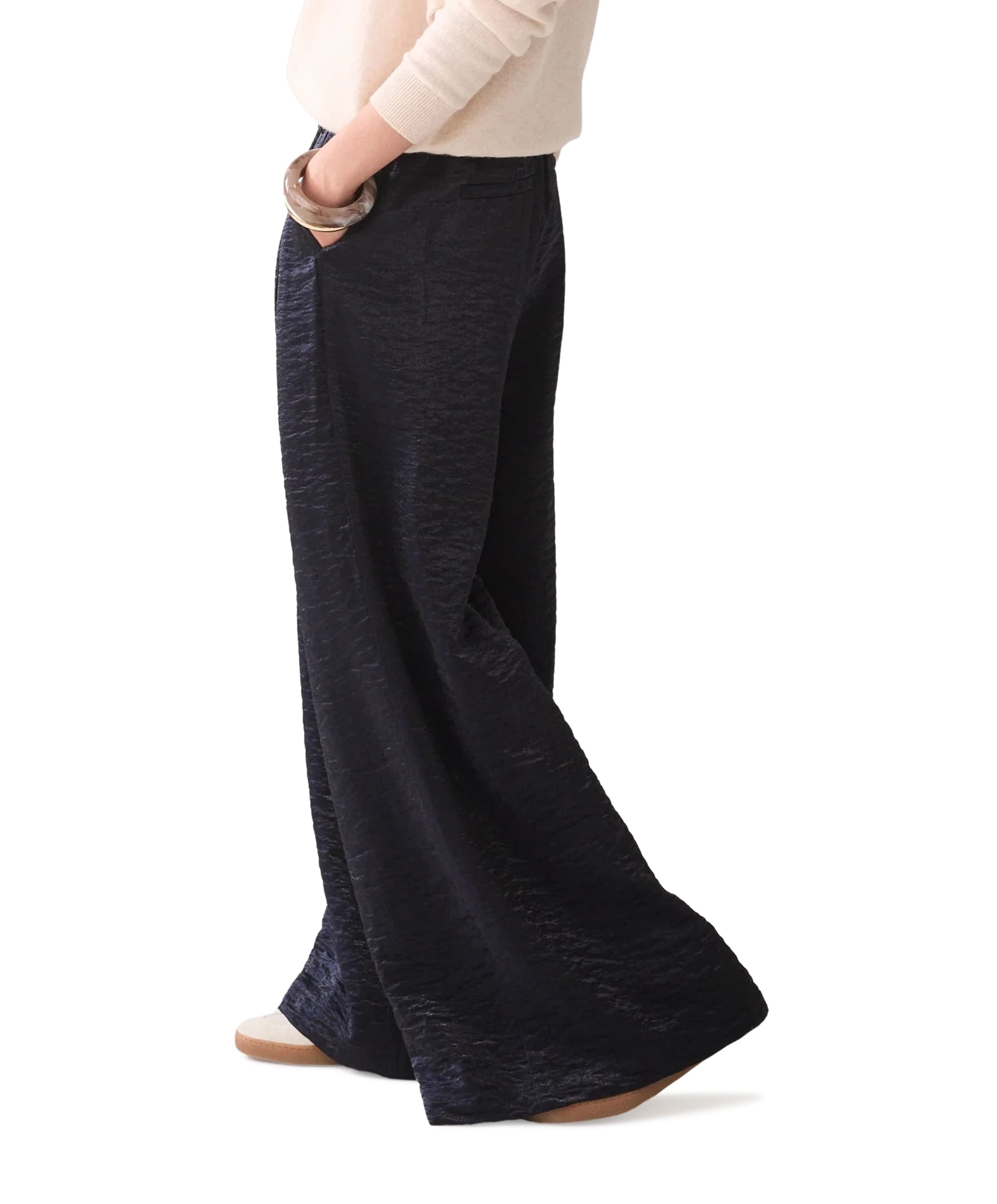 Summum Woman Metallic shine dames broek blauw