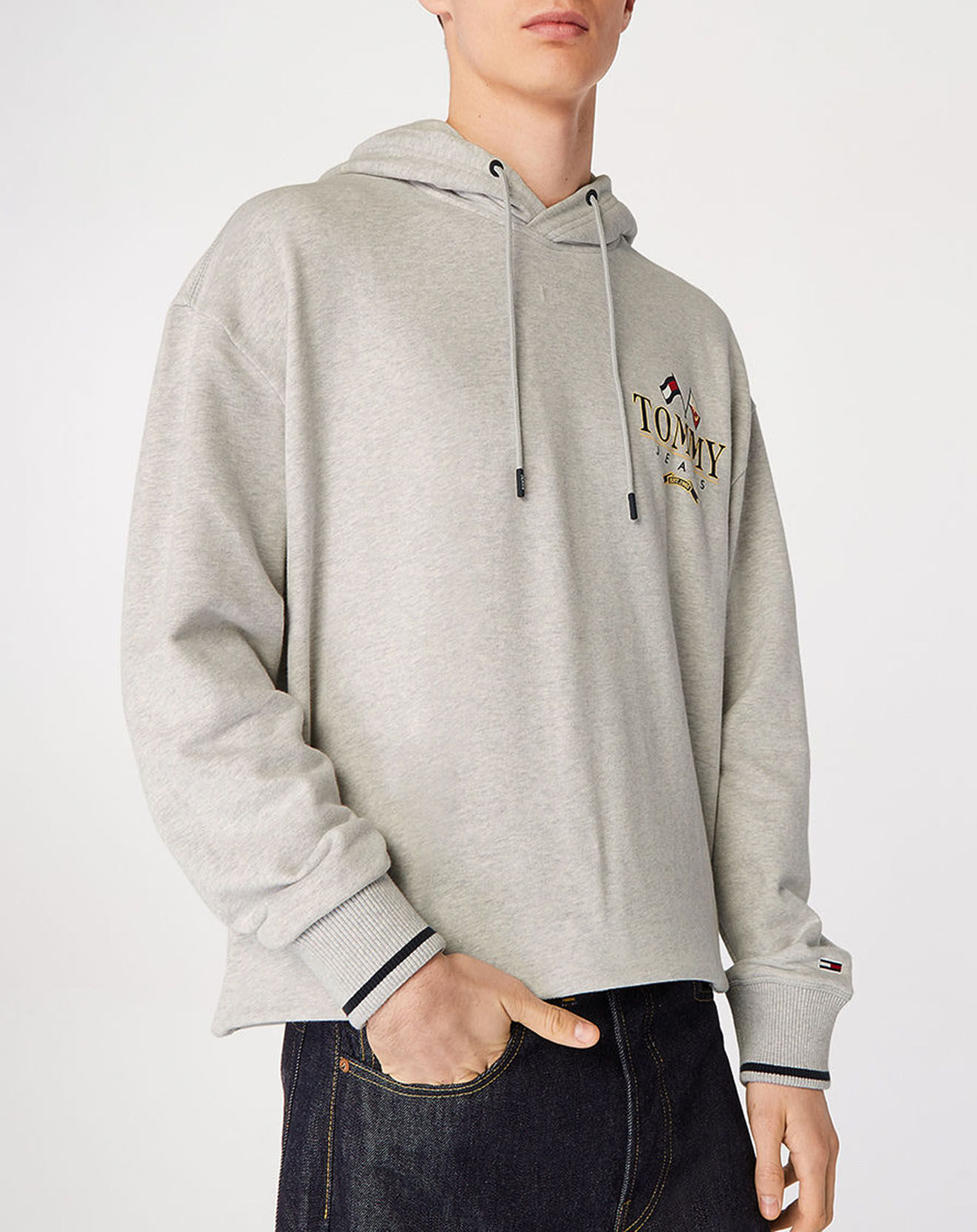 Tommy Jeans Sweat à capuche Skater gris clair