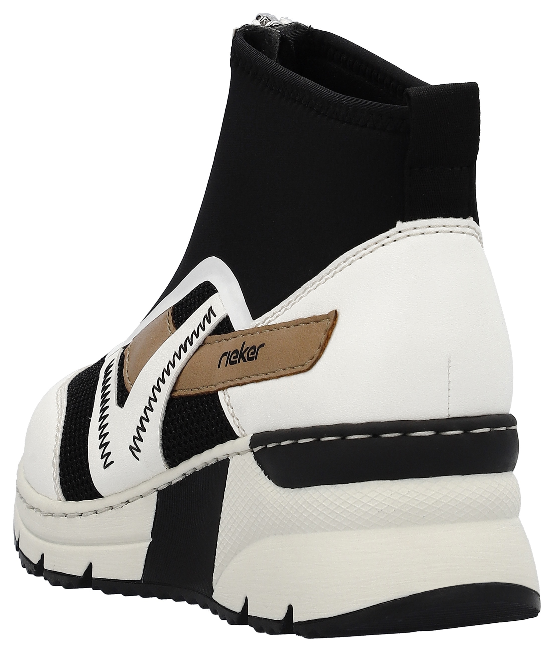 Rieker Schlupfboots  , Keilabsatz, Sneaker, High Top-Sneaker mit modischen Ziernähten