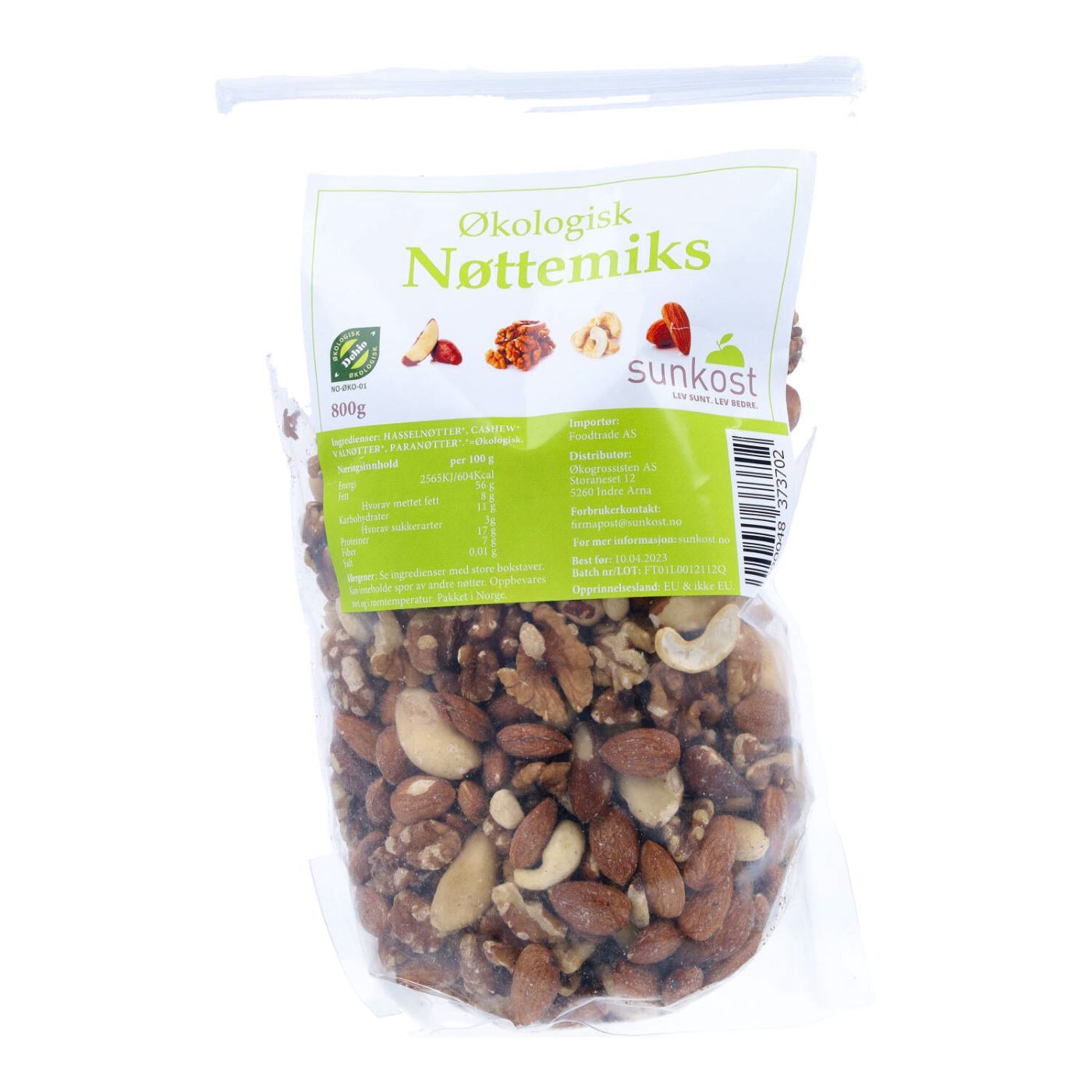 Sunkost Nøttemiks 800 g (nøtteblanding)