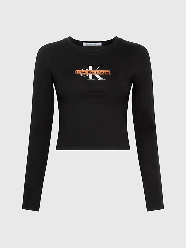 Camiseta de manga comprida com logotipo
