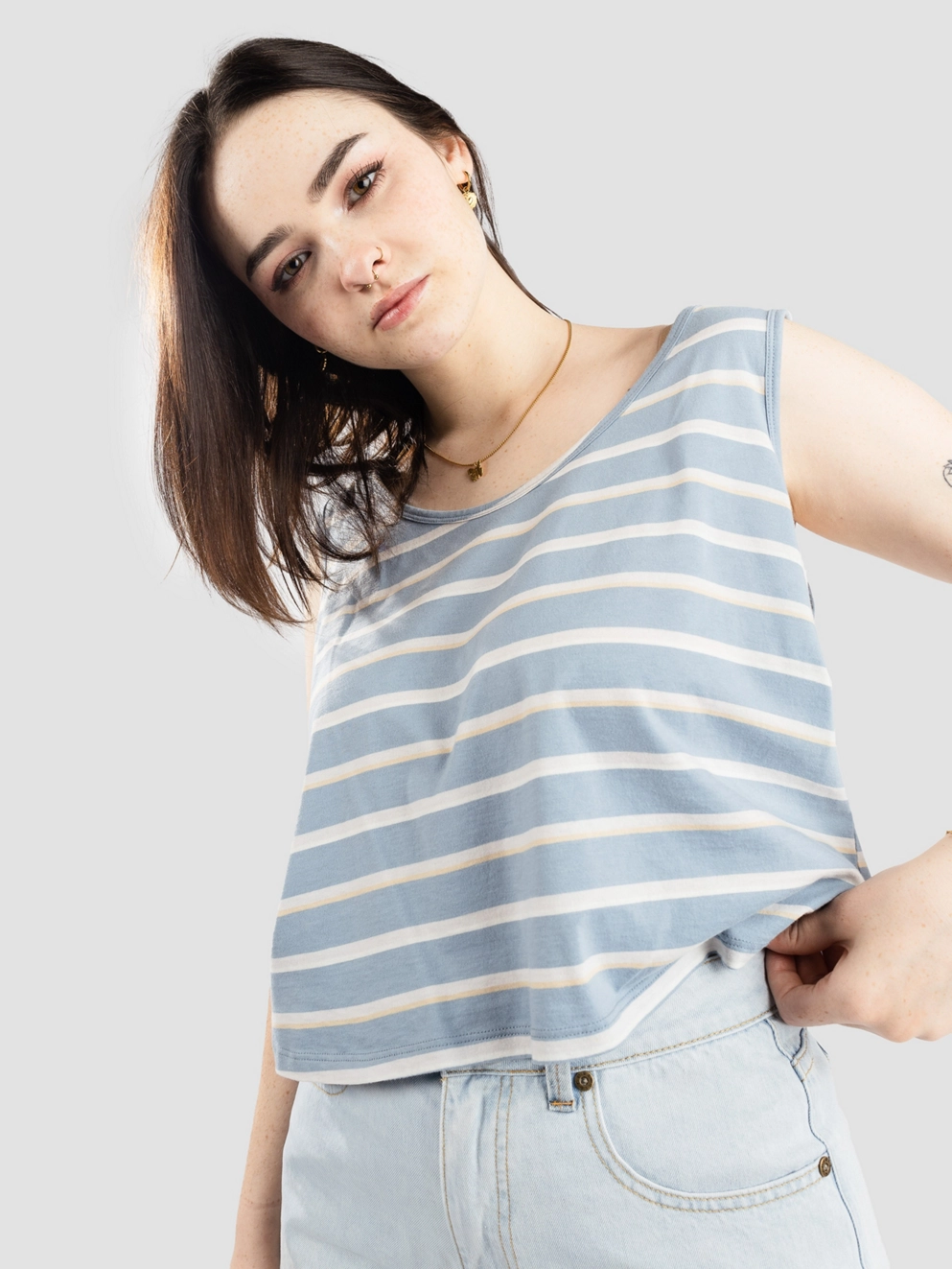 Rip Curl Amy High Waist Shorts light blue
