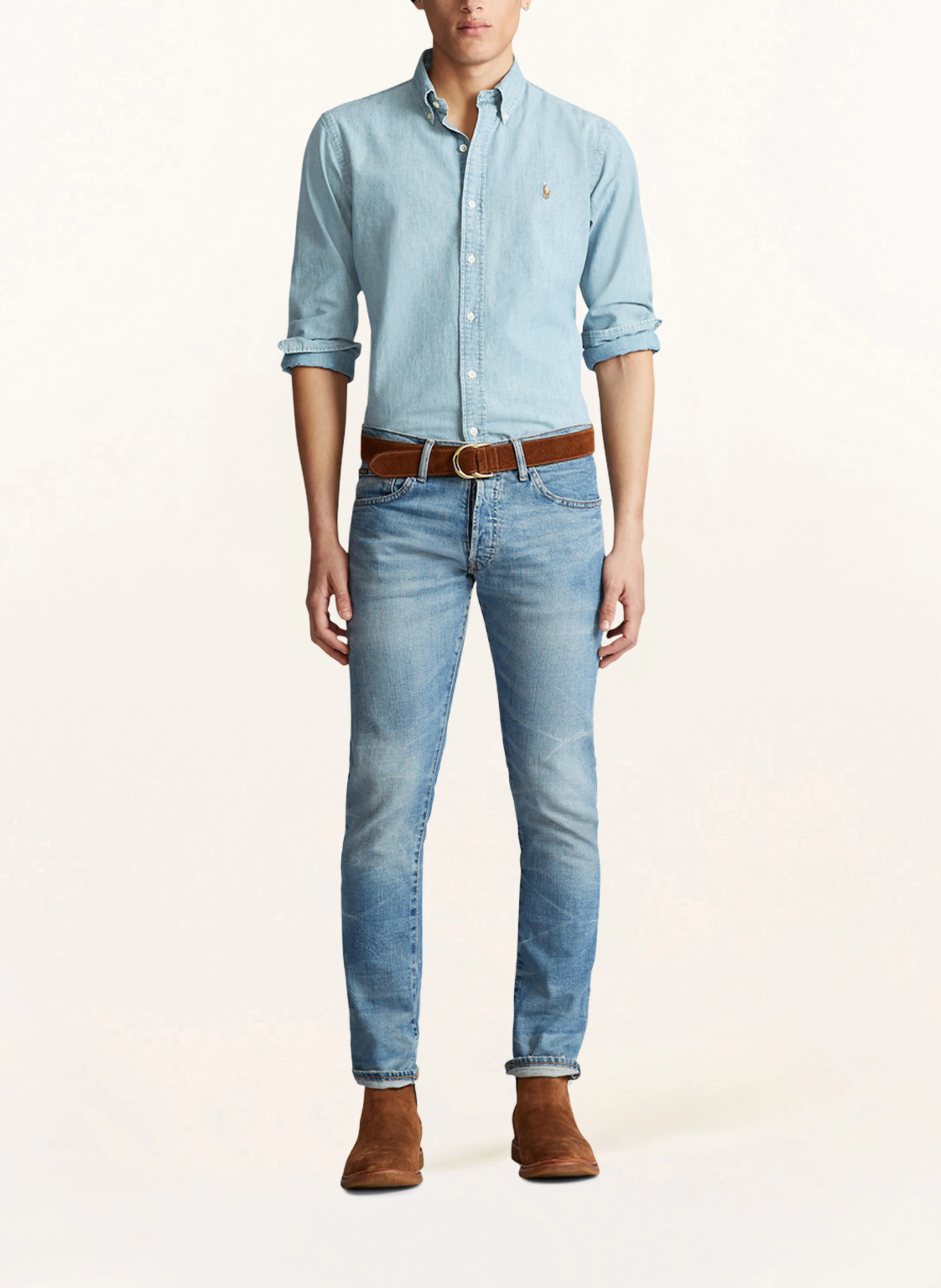 POLO RALPH LAUREN Hemd Regular Fit in Jeansoptik