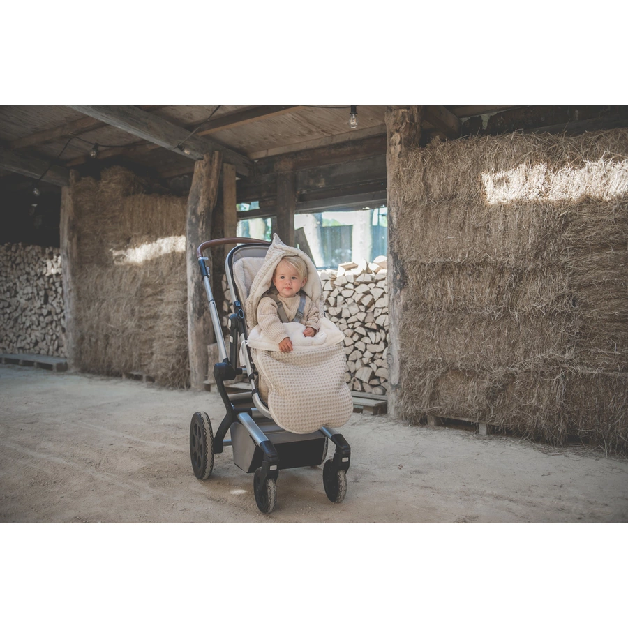 koeka Buggy Fußsack Plüsch Oslo SandKiesel