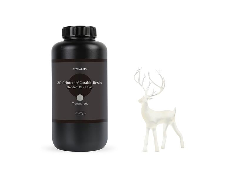 Creality Resin Plus 1 kg, Transparent UV Resin für DLP / SLA 3D Drucker