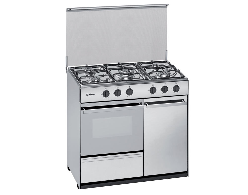 FOGÃO A GÁS NATURAL MEIRELES N 921 X NAT 90CM COM PORTA GARRAFA INOX
