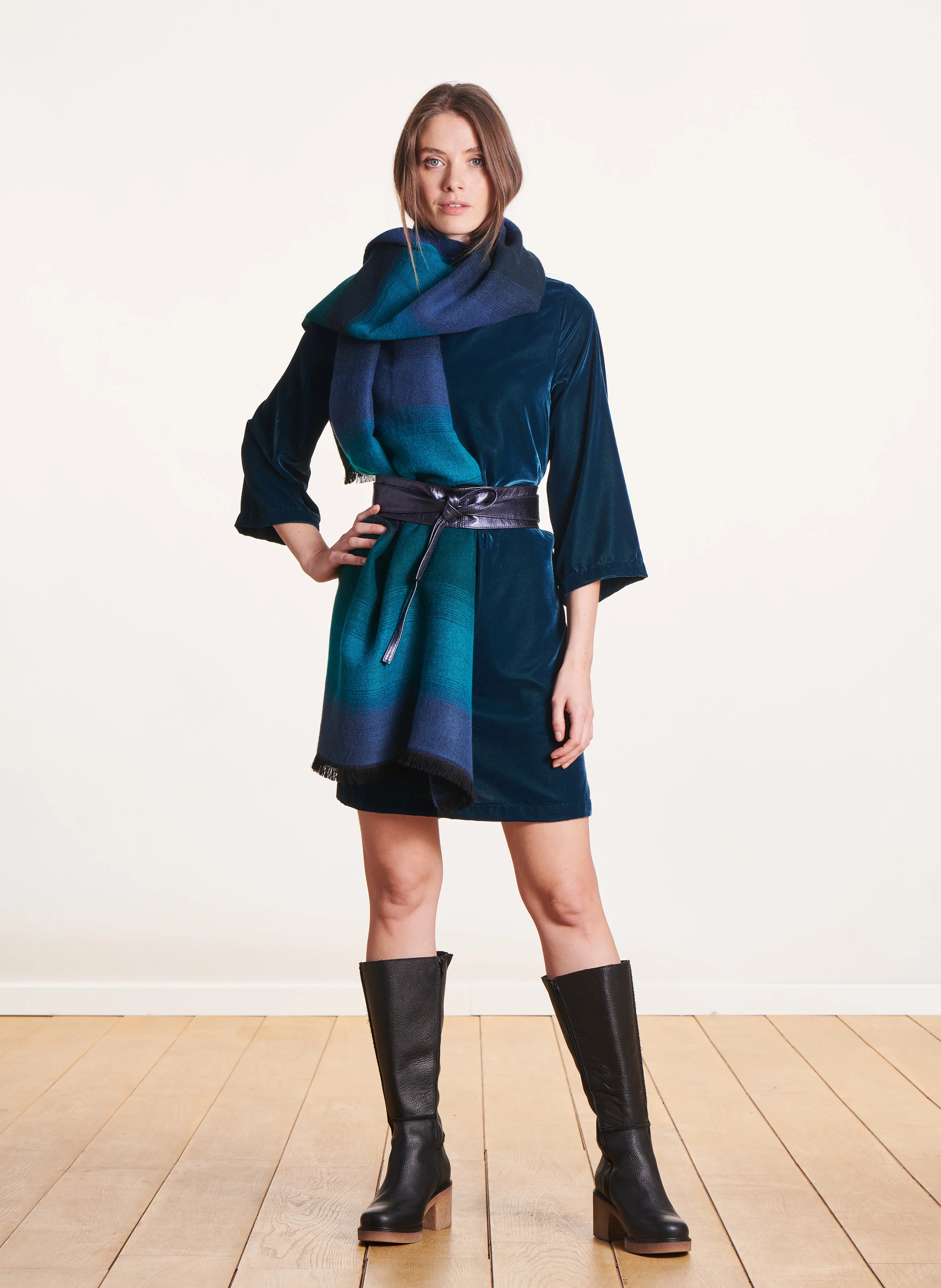 Ceinture en cuir | Bleu