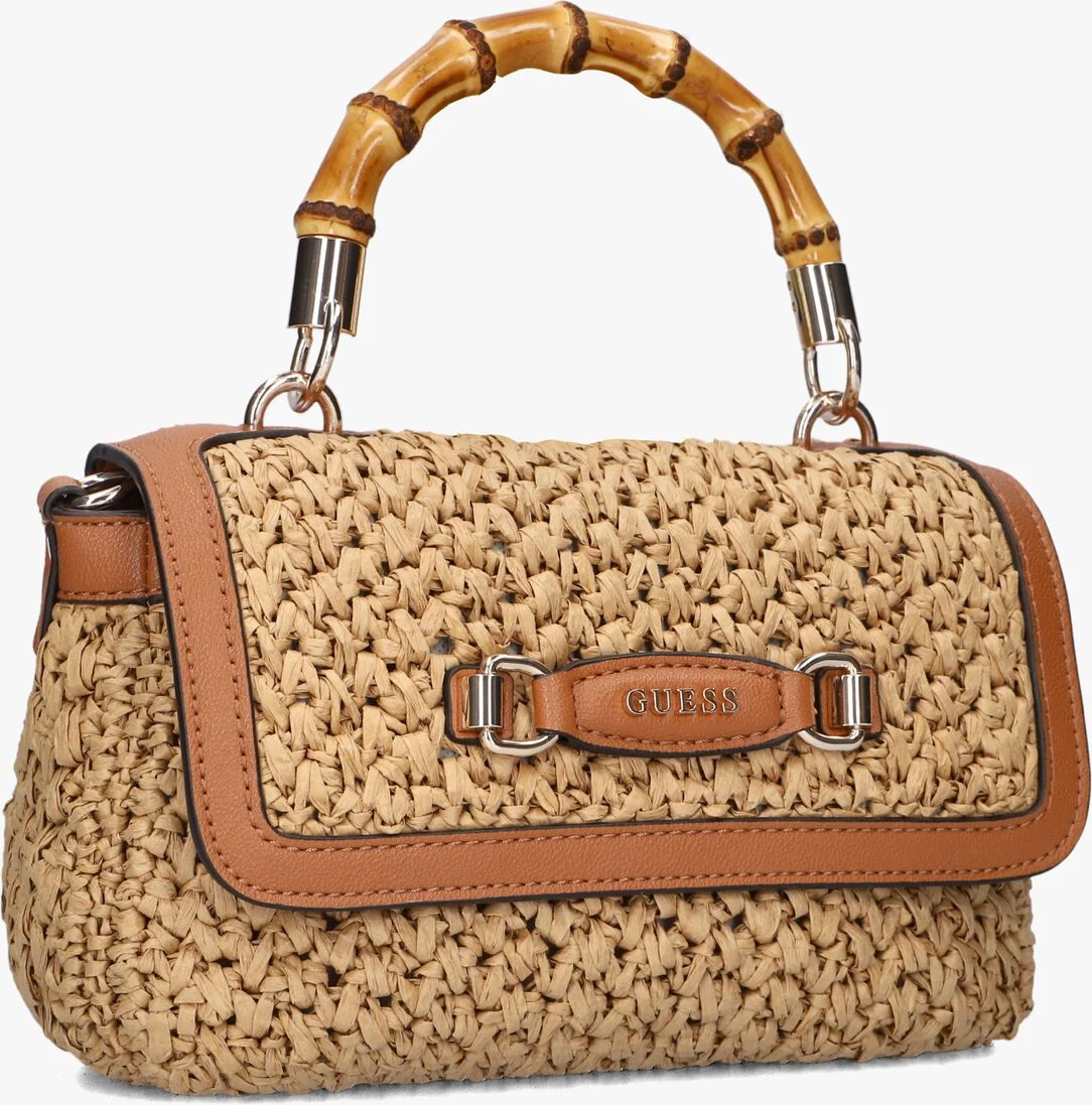 GUESS cognac guess handtas siria top handle flap