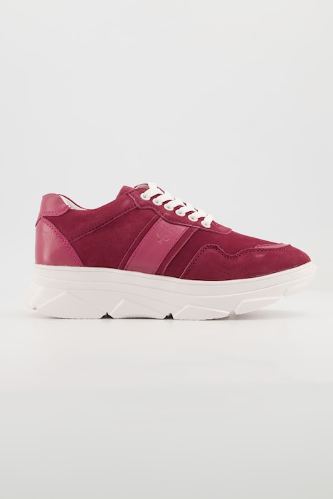 Leder-Sneaker, Chunky-Sohle, Wechselfußbett, Weite H