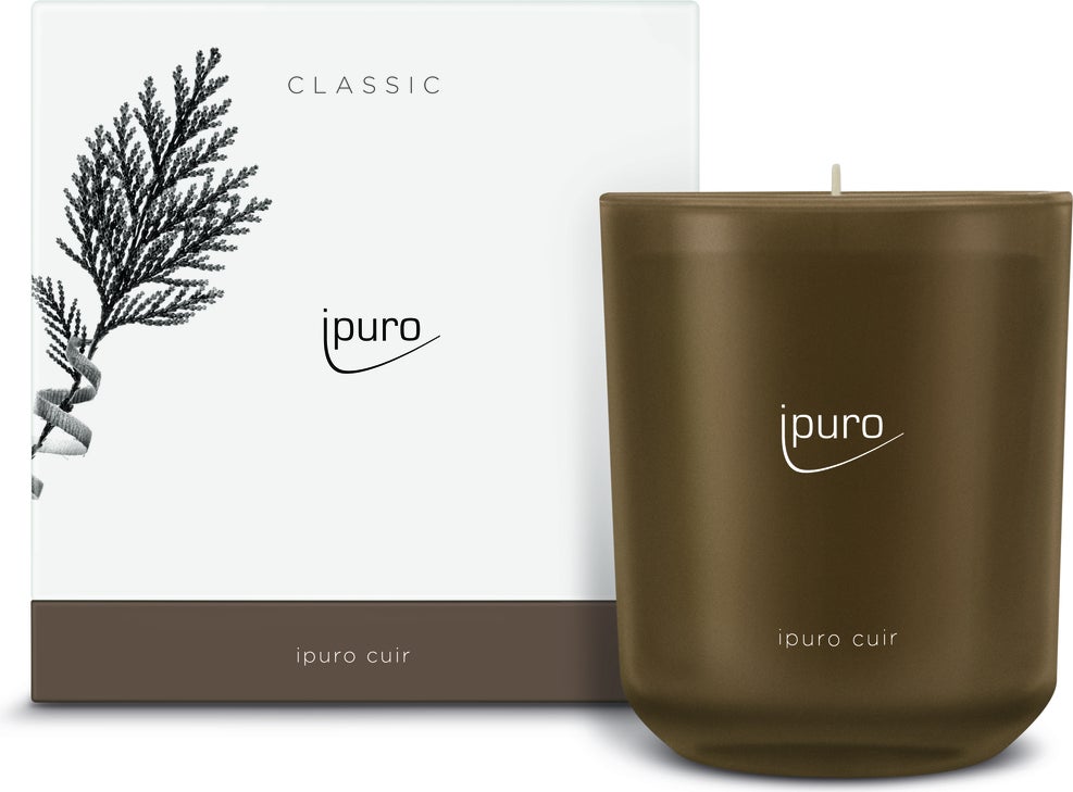 Ipuro geurkaars Classic Cuir 50 uur D 11,5 H 11,9 cm