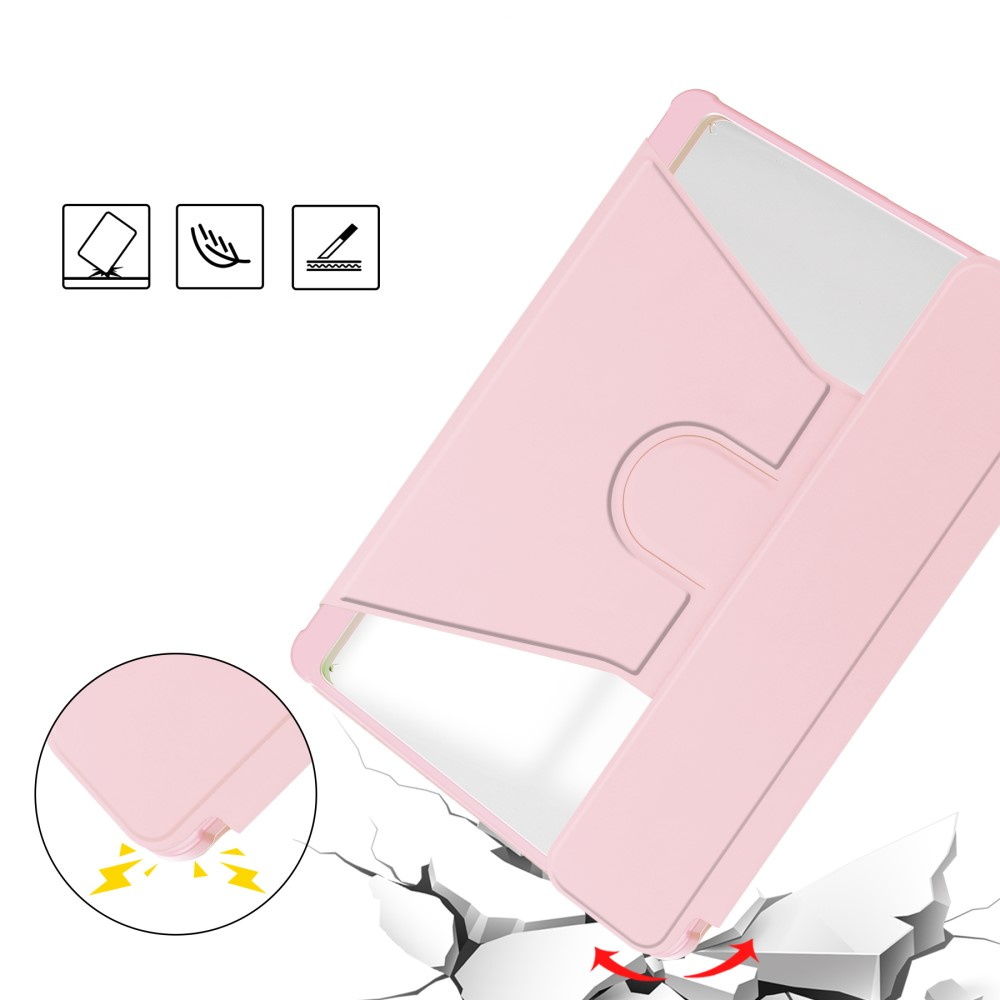 2in1 Samsung Galaxy Tab S9 Leder Tasche mit Acryl Rückseite   Magnet Bluetooth Tastatur   S-Pen Halterung (QWERTY) - Rosa