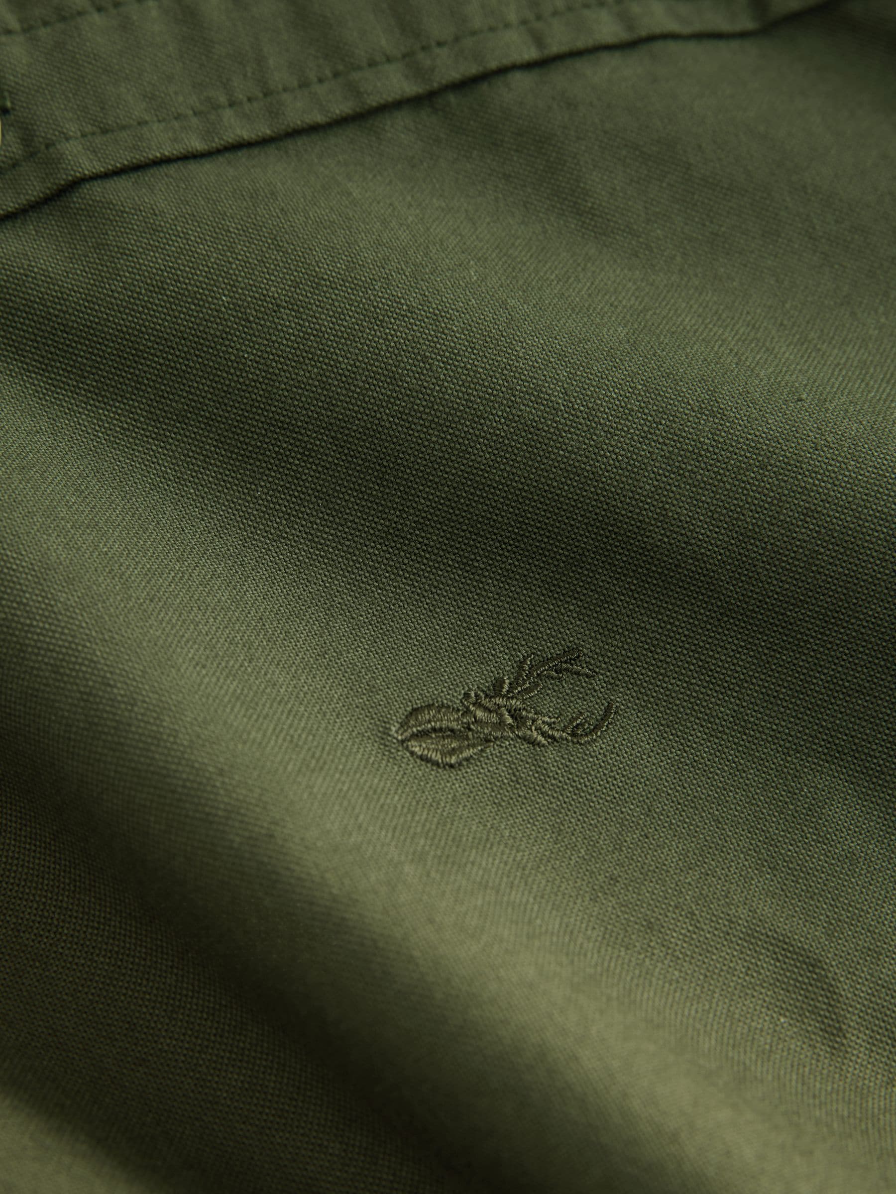 Donkergroen - Slim Fit - Oxford-hemd met lange mouwen
