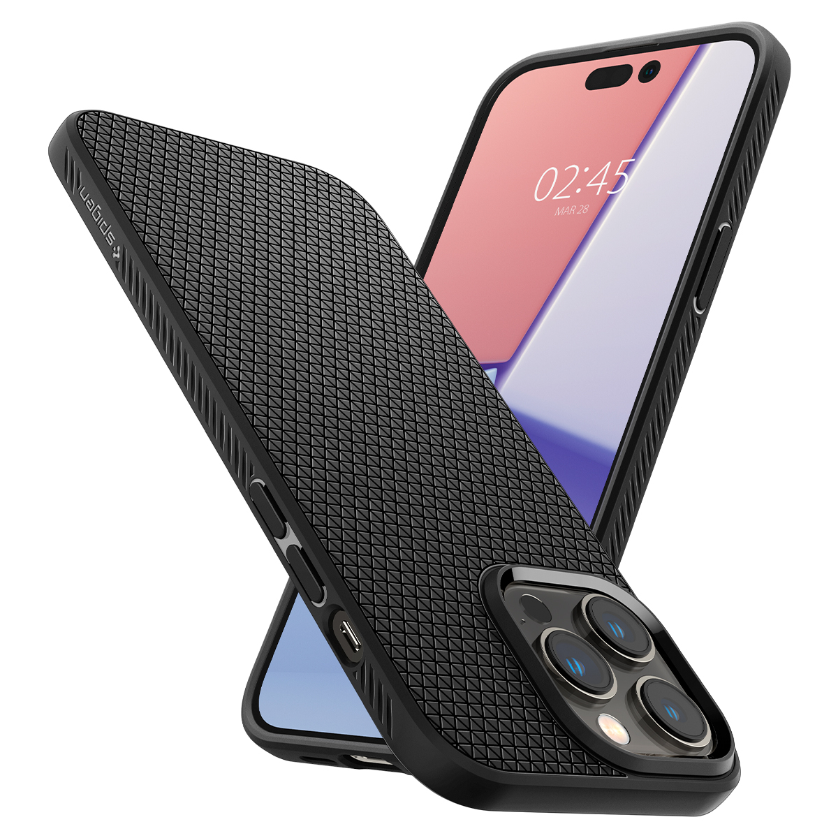 iPhone 15 Pro Liquid Air Case Gummi Hülle (ACS06704) - Schwarz (Matt)