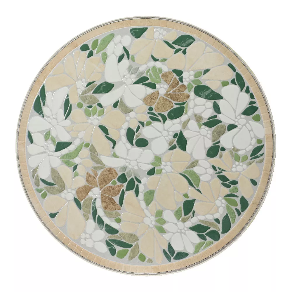 Chaise bistro pliable en mosaïque Genève Crème
