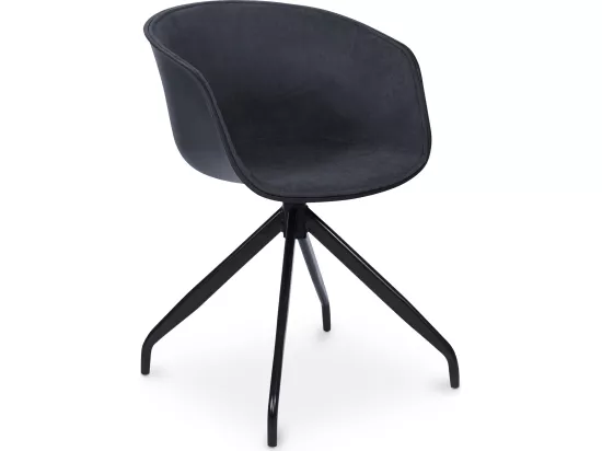 Chaise de bureau avec accoudoirs - Chaise de bureau design noire - Jodie Jaune