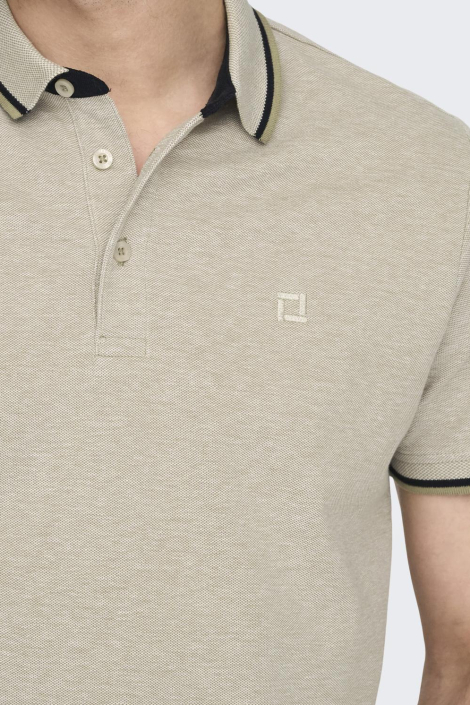 Only & Sons beige heren polo