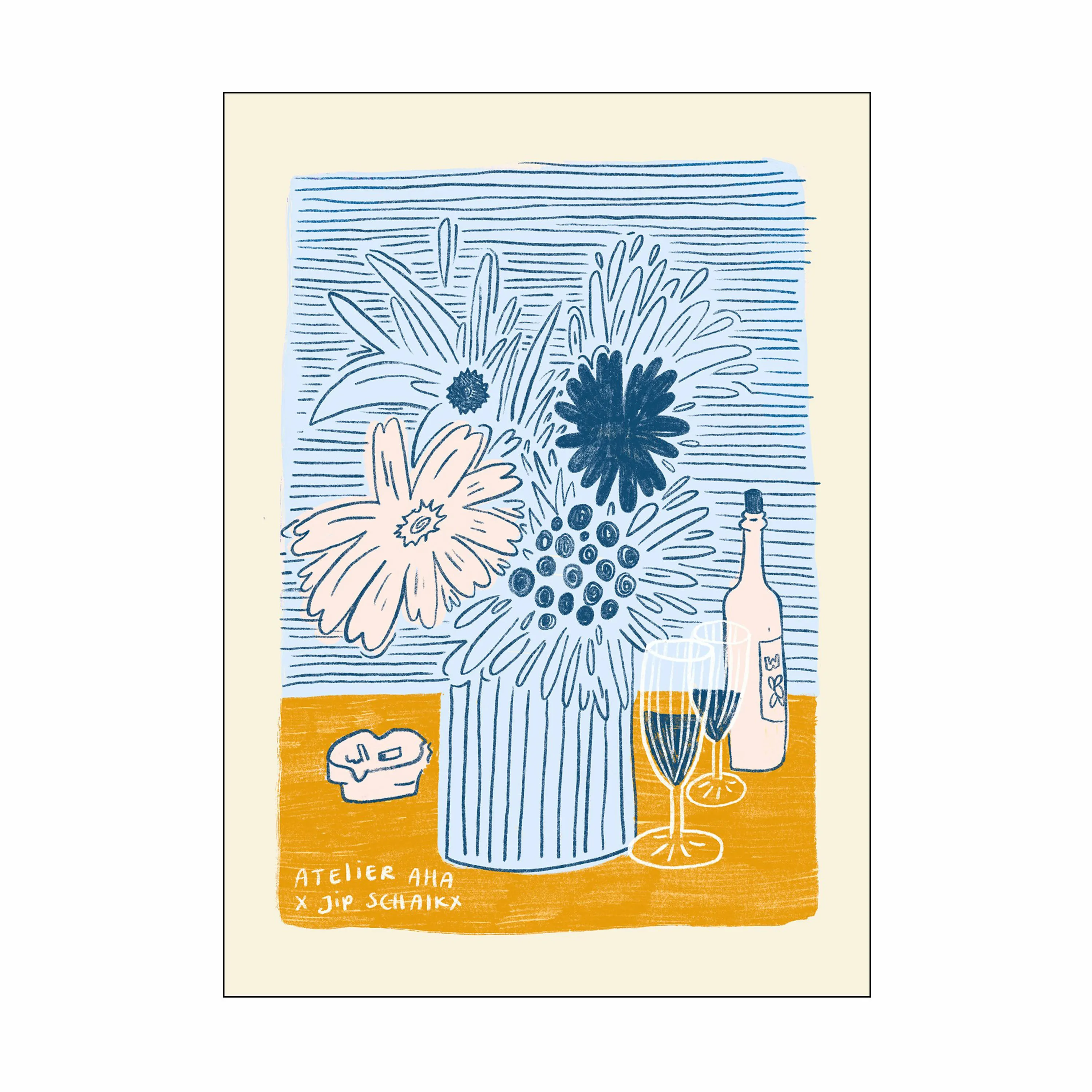 Poster&Frame Plakat - Anouk Wine Flowers
