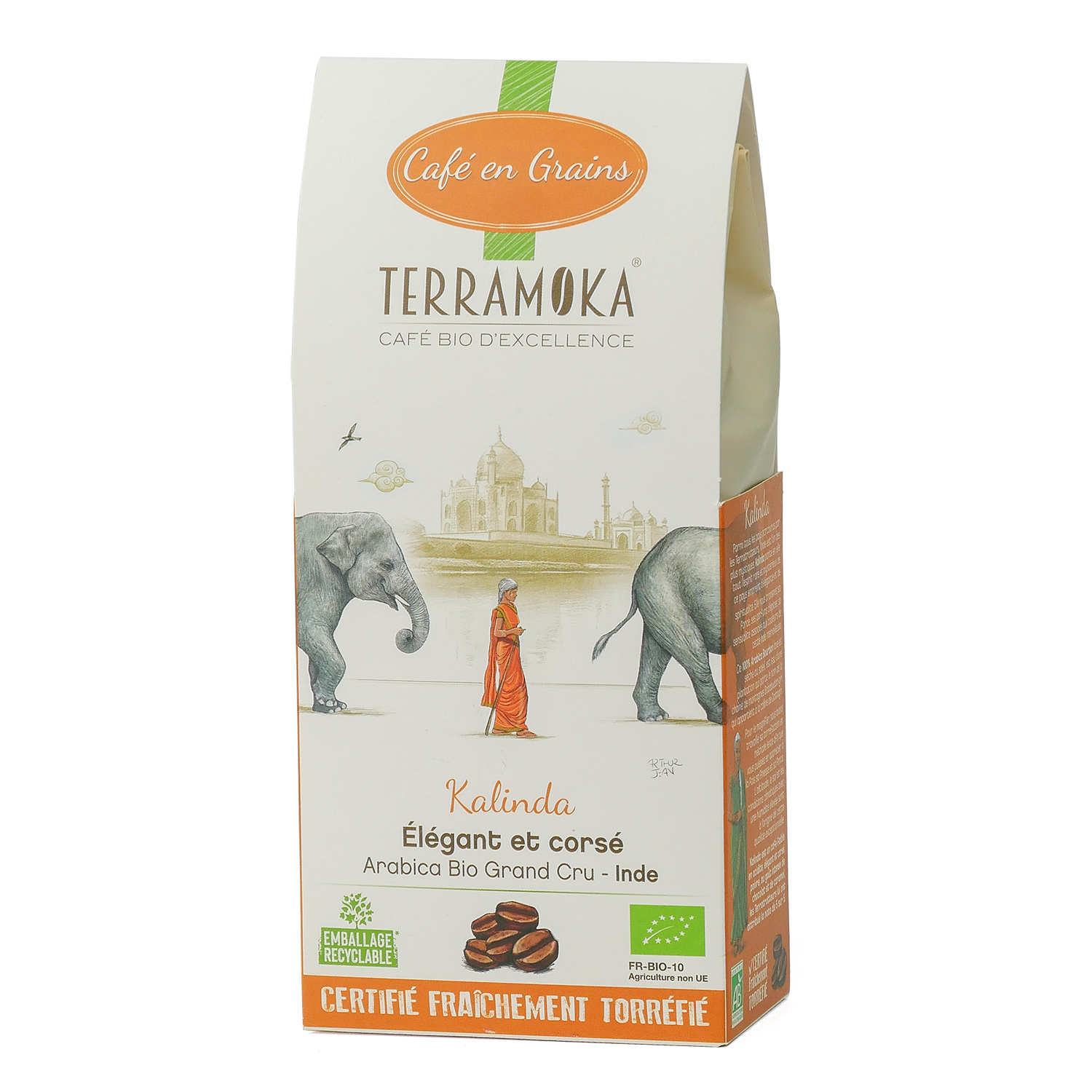 Café Kalinda en grains d'Inde