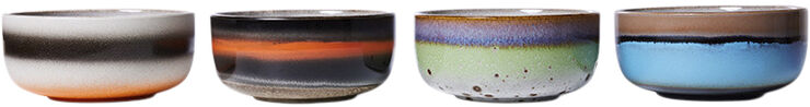 HK Living 70s ceramics dessert bowls freak out set of 4 Multi