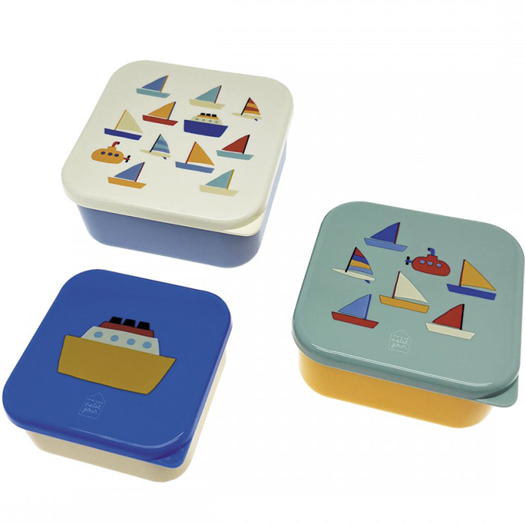 maison petit jour snackdoosjes boten - 3st