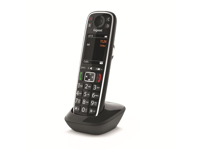 Gigaset Mobilteil E720 HX Das elegante Familienmobilteil mit praktischen Bedienungshilfen – zum Anmelden an vorhandene DECT-Telefonbasen und -Router