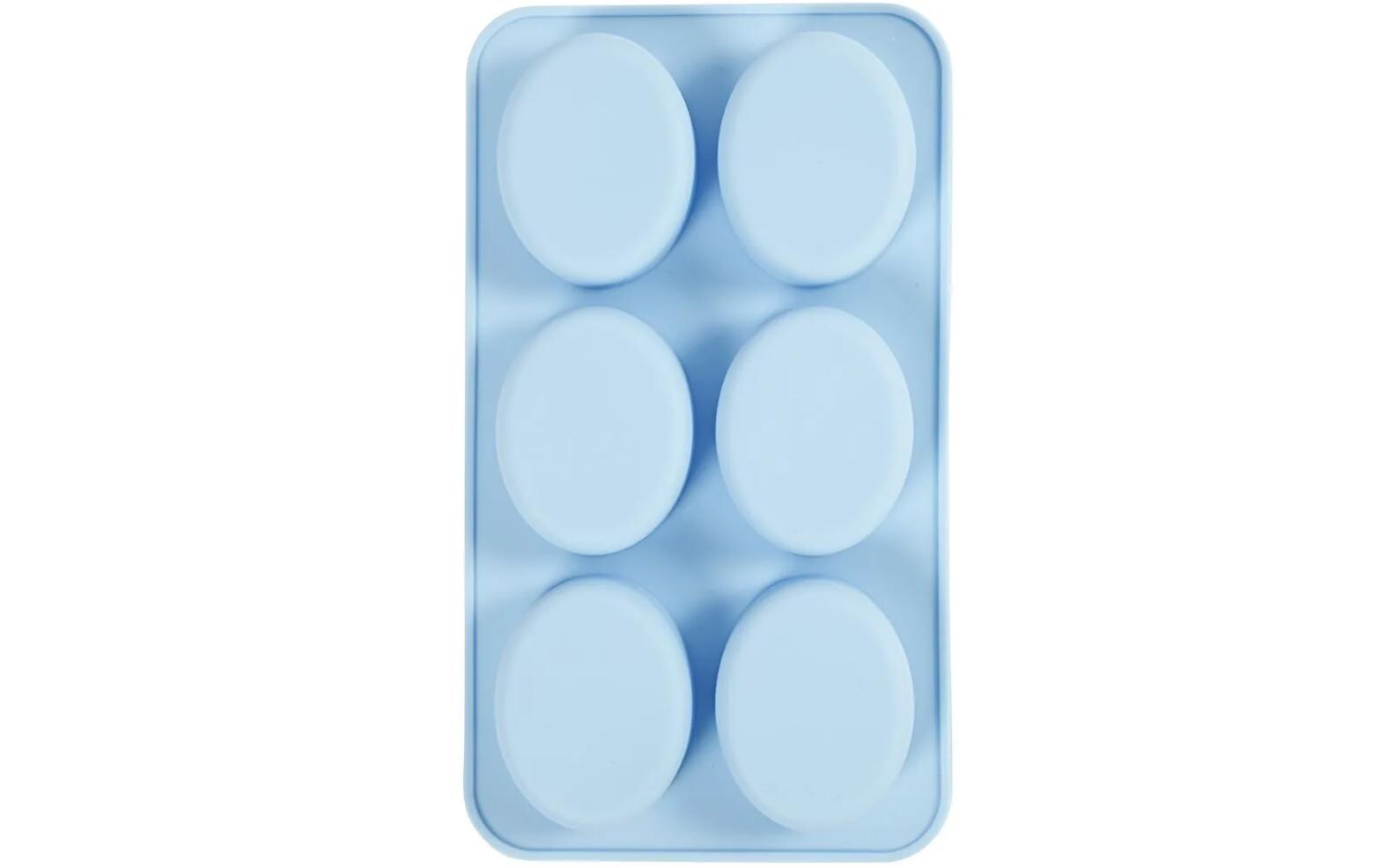 Giessform Oval 6 x 7.7 x 2.3 cm, SilikonGiessform für Eigenherstellung