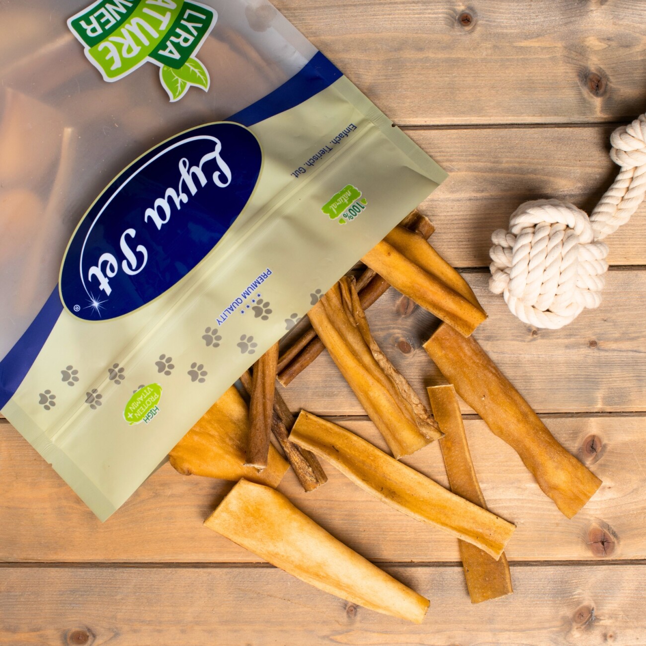 Lyra Pet Rinderkopfhaut hellbraun, hell 1 kg