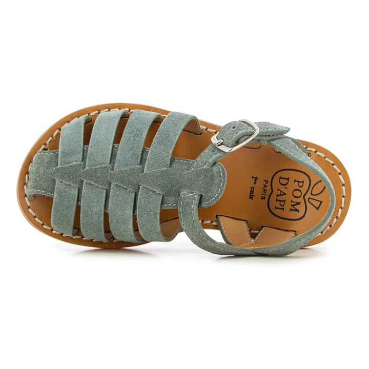 Pom d'Api Sandales Plage-Stitch Dad | Gris souris