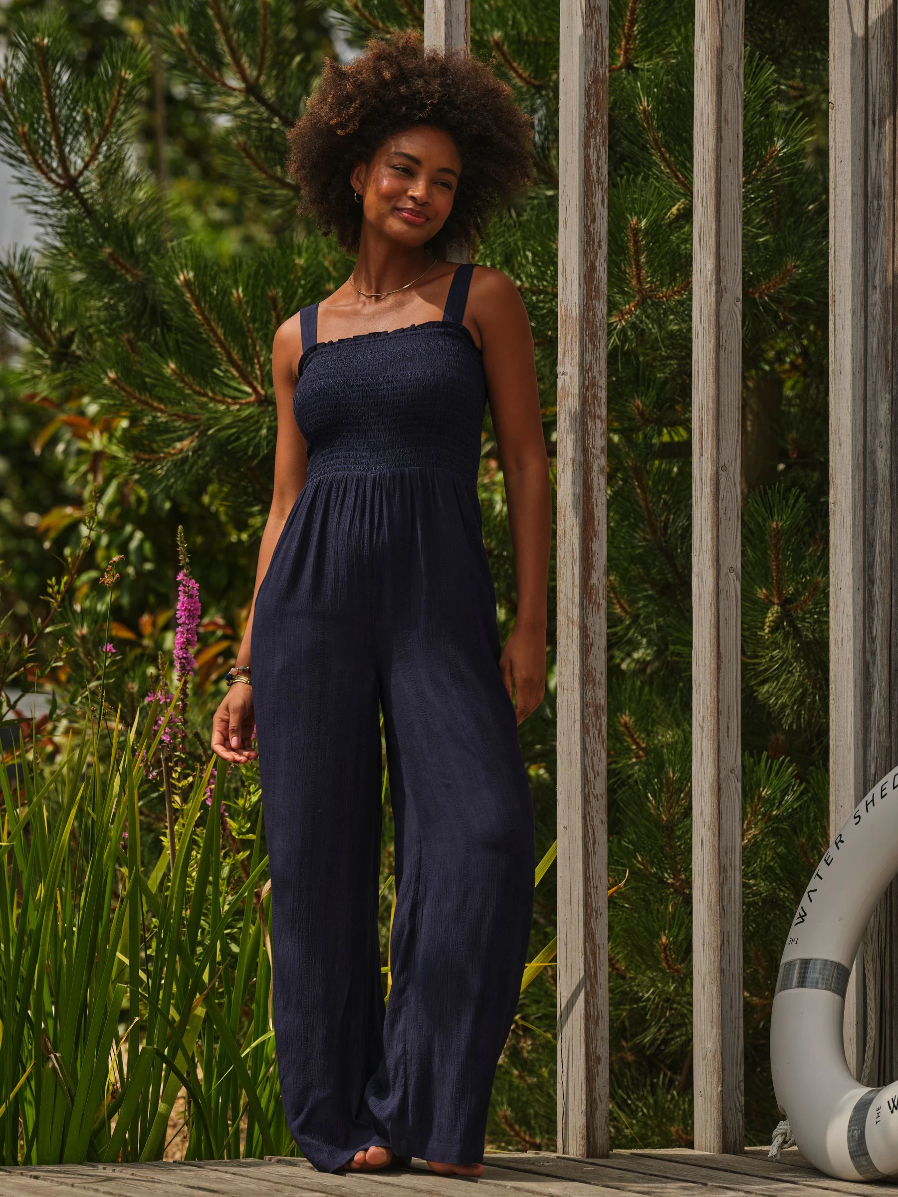 FatFace Beachwear Shirred Jumpsuit