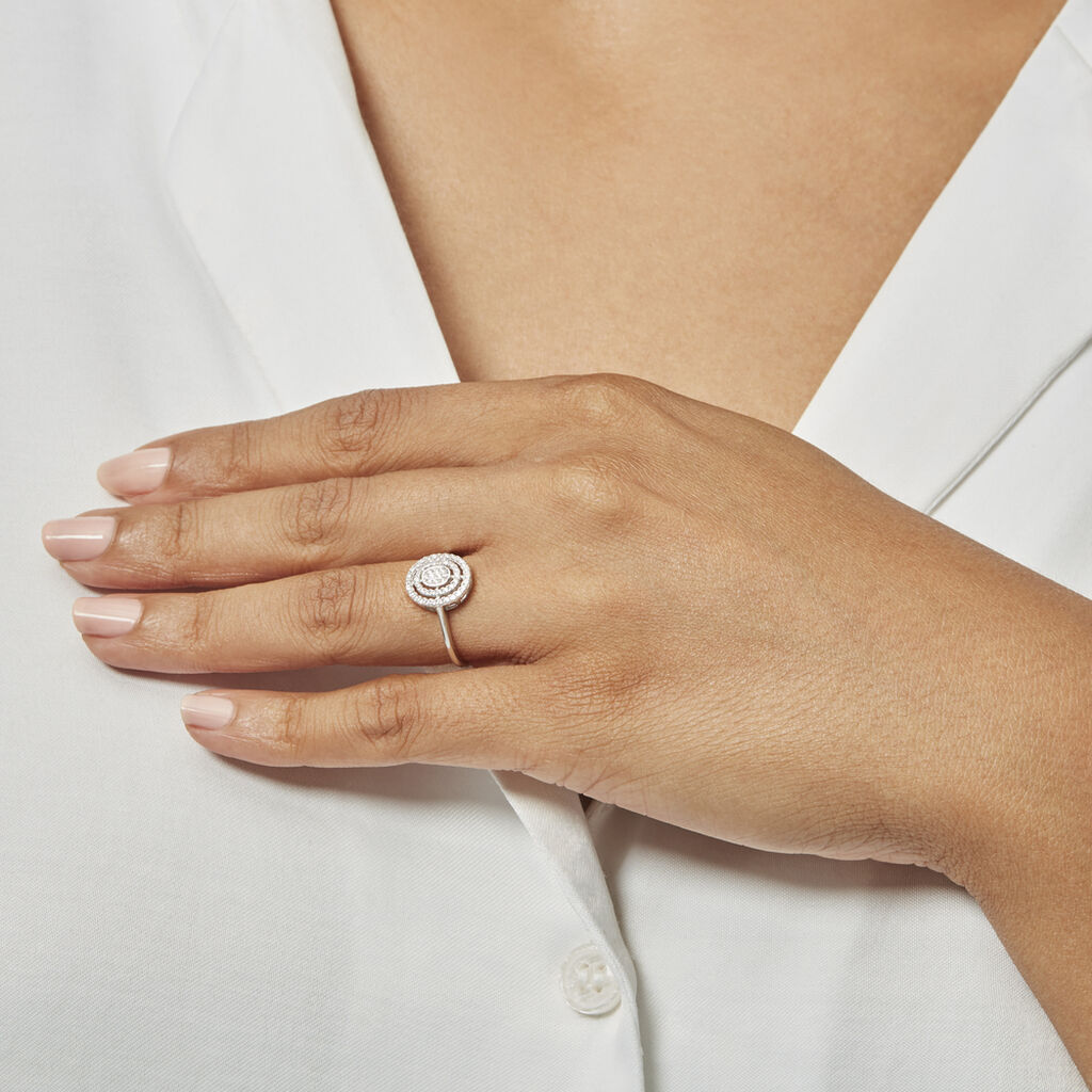 Bague Fidjy Argent Blanc Oxyde De Zirconium