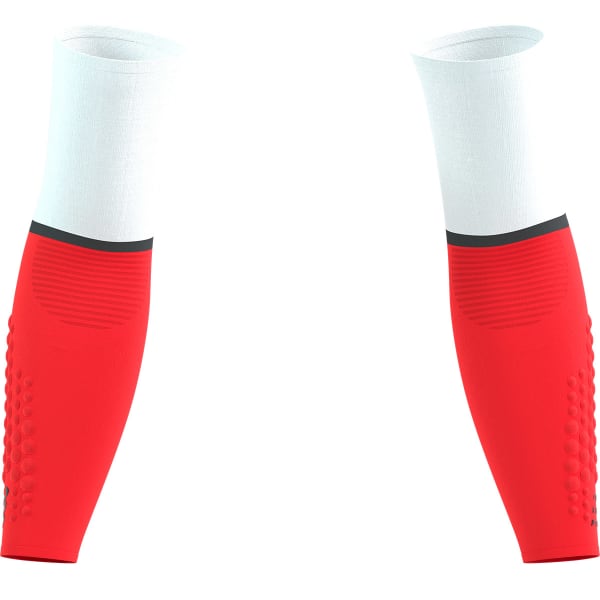 Manchon de compression COMPRESSPORT ARMFORCE ULTRALIGHT WHITE/FLUO RED