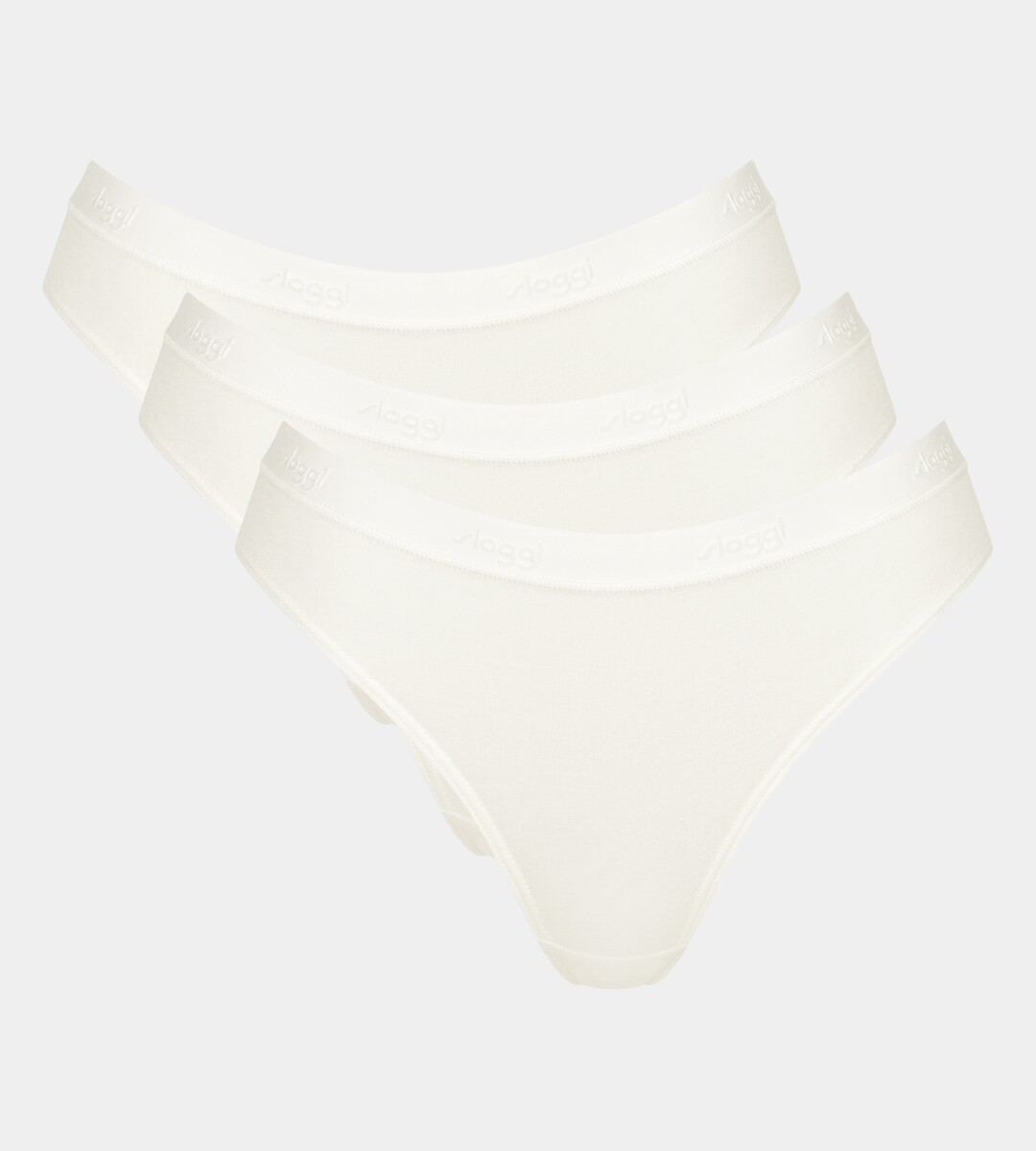 SLOGGI<br>Conjunto de 3 calcinhas brasileiras de cintura alta para um look casual