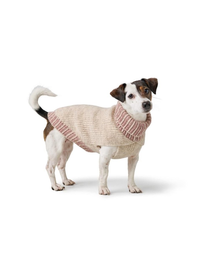 Hunter - Hundepullover Odense 45 + hat, creme/rosa