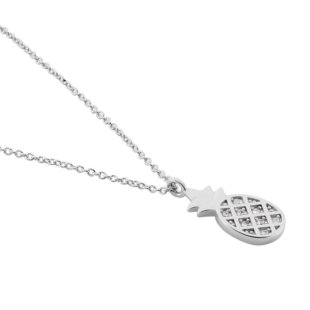 Collier Harold Argent Blanc Oxyde De Zirconium