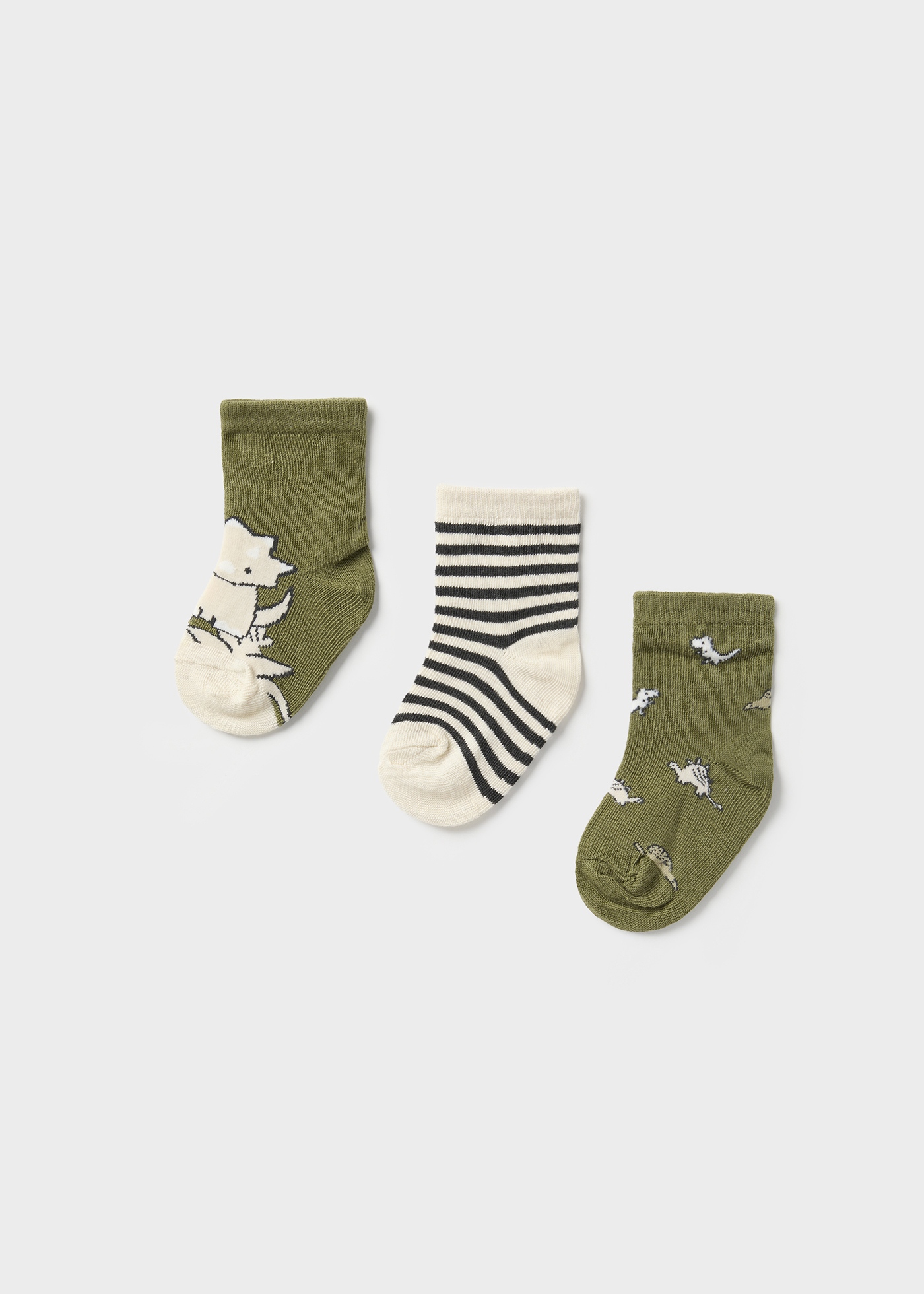 Pacote com 3 meias de bebê estampadas