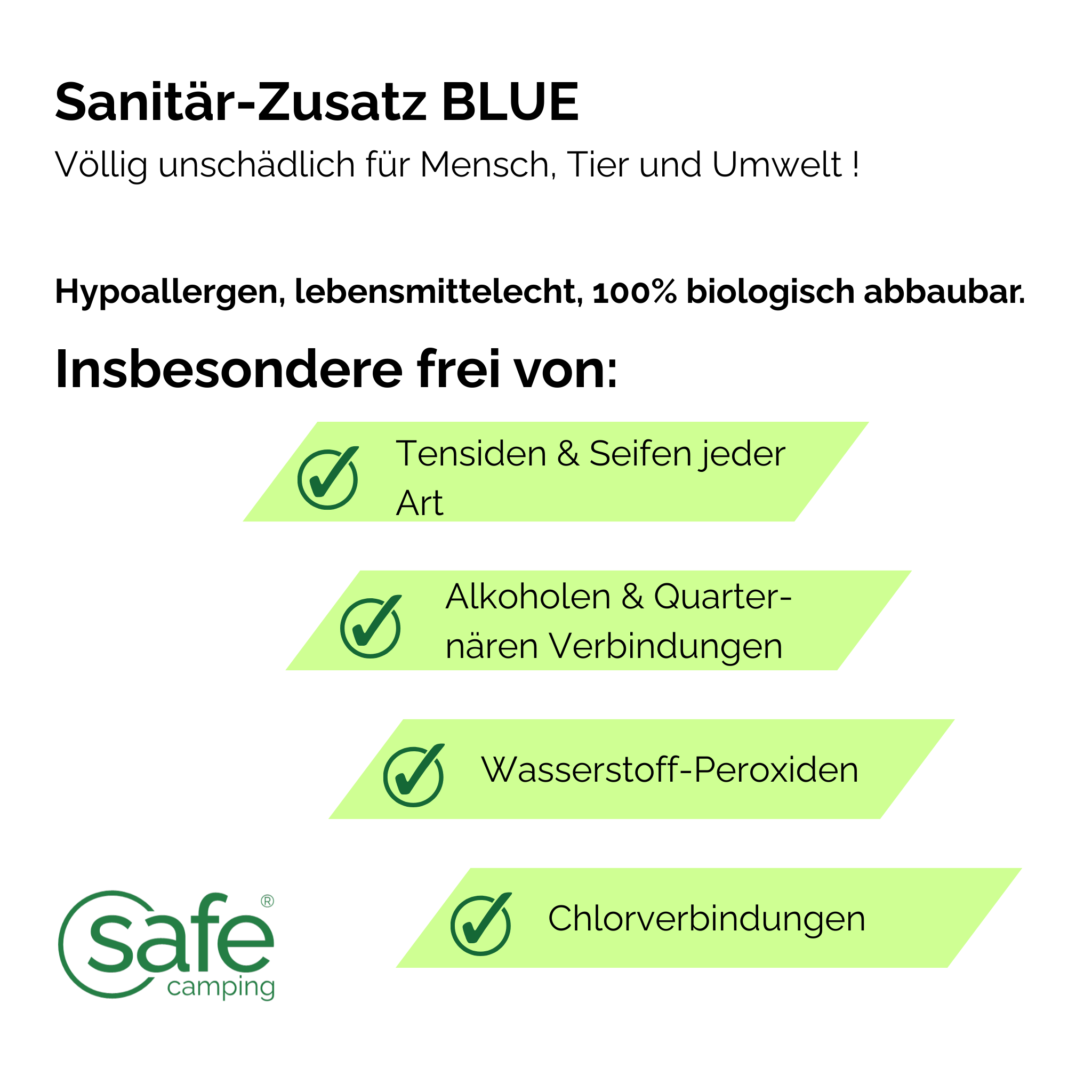 SAFE CAMPING Blue toiletvloeistof - 1 liter