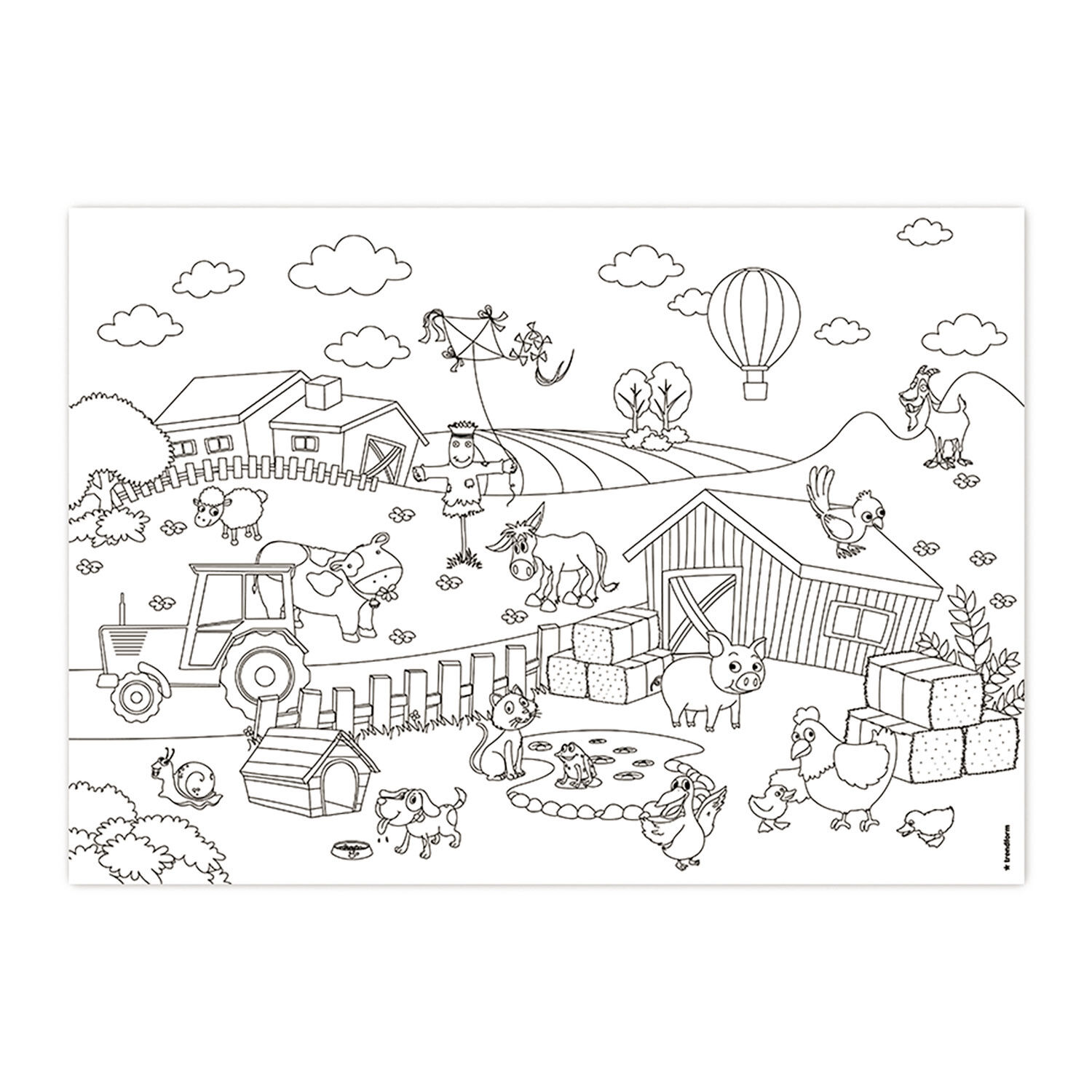 Papiertischset Kids Fun! Color-Me!