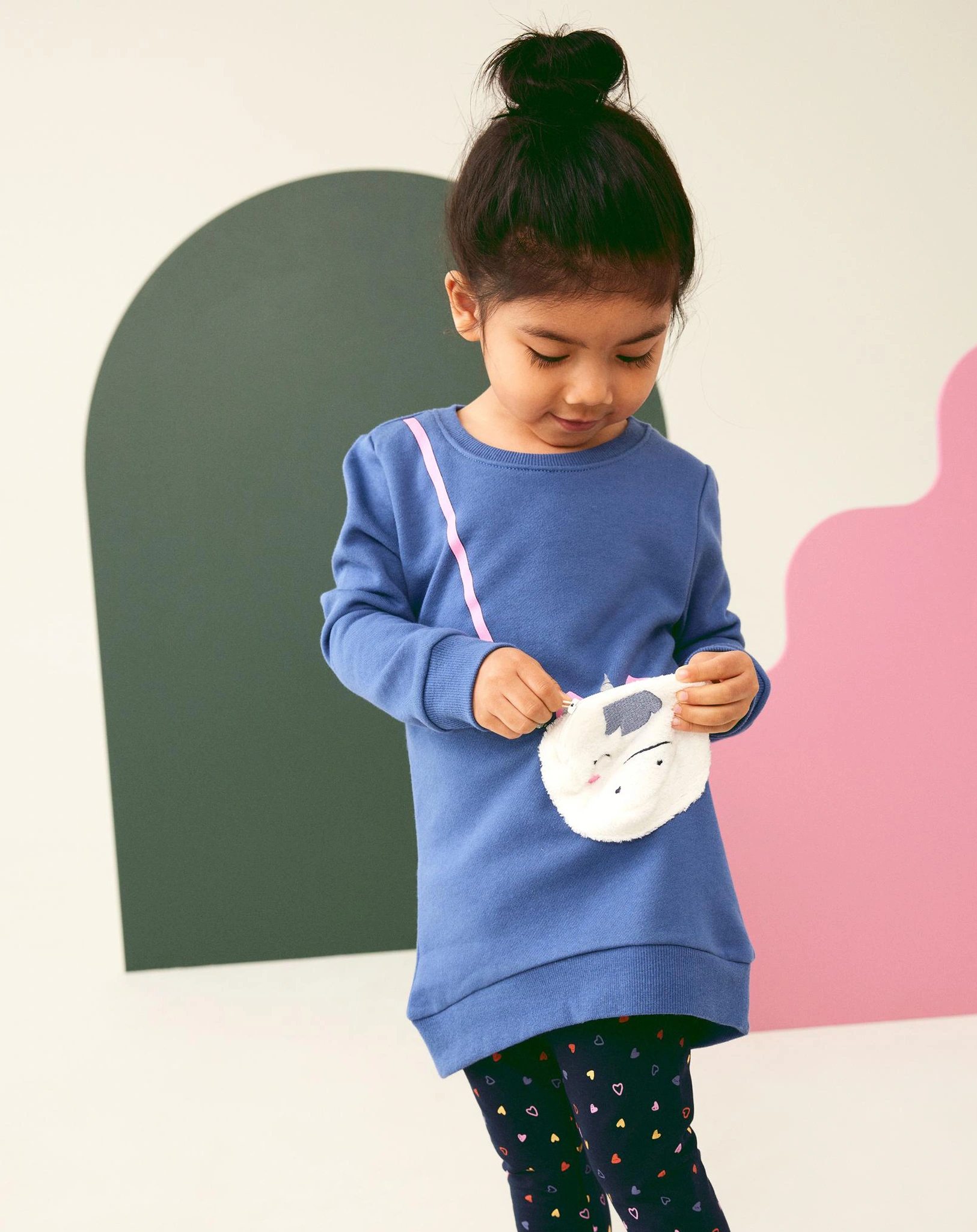Sweat-Tunika NMFTONA UNICORN in bijou blue