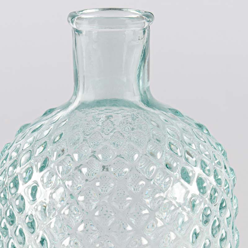Vase naturel 'Diamond' en verre recyclé
