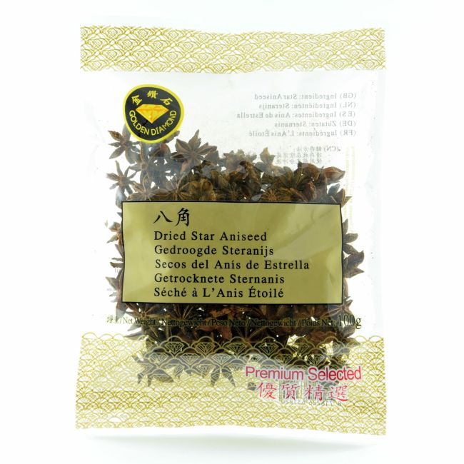Golden Diamond Gedroogde Steranijs 100g