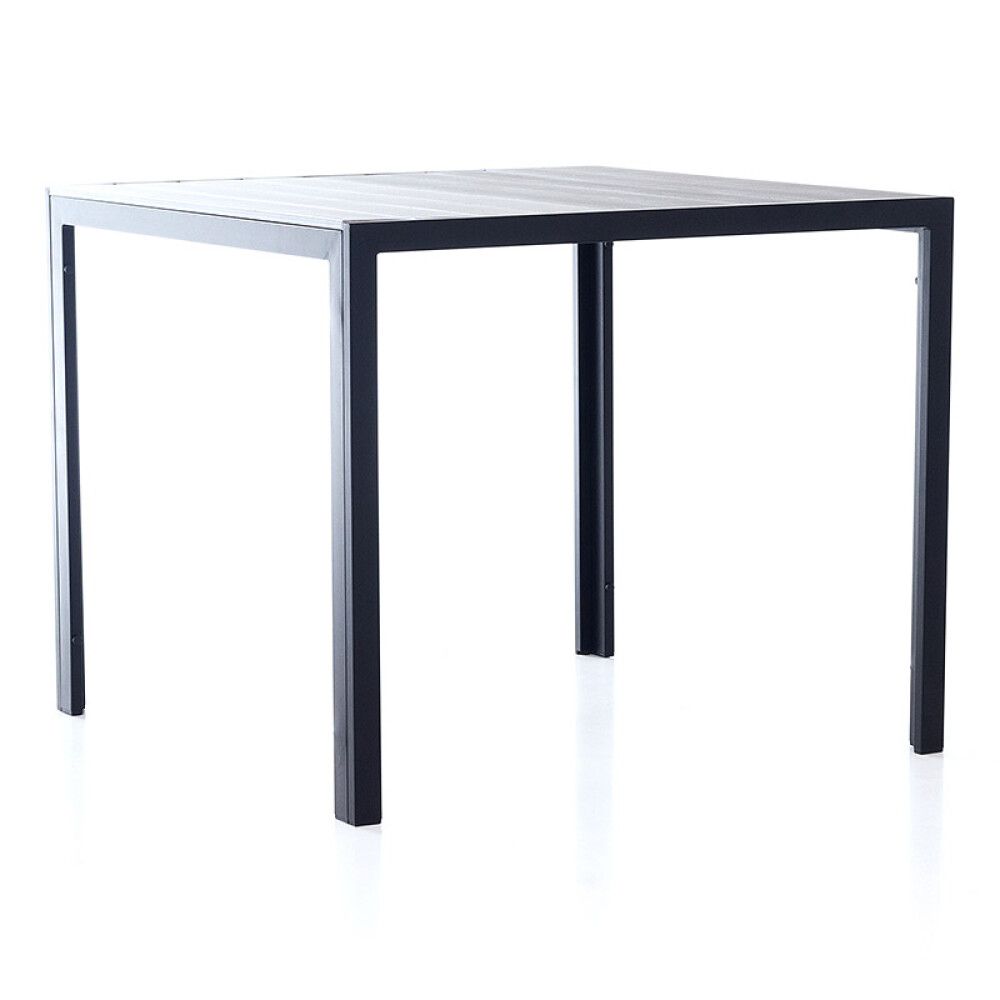 SPISEBORD SUNFUN SÖNDRUM 90X90 GRÅ/SVART