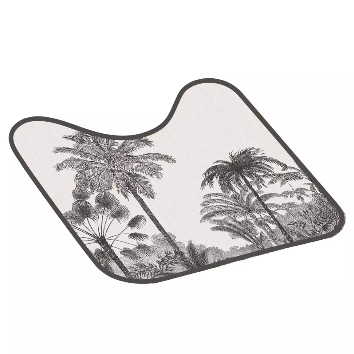 Tapis contour WC (45 x 45 cm) Cocoty Noir