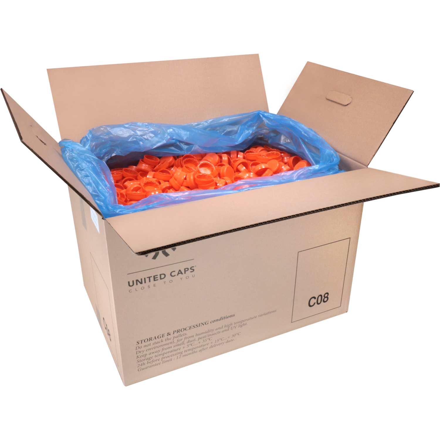 Dop, HDPE, oranje