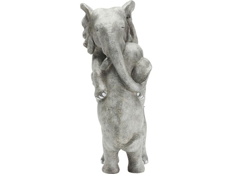 Kare Dekofigur Elephant Hug Grau Deko-Objekt