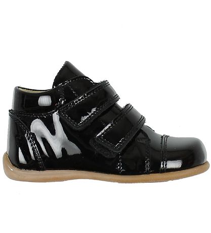 Pom Pom Lauflernschuh - Schwarzes Lackleder