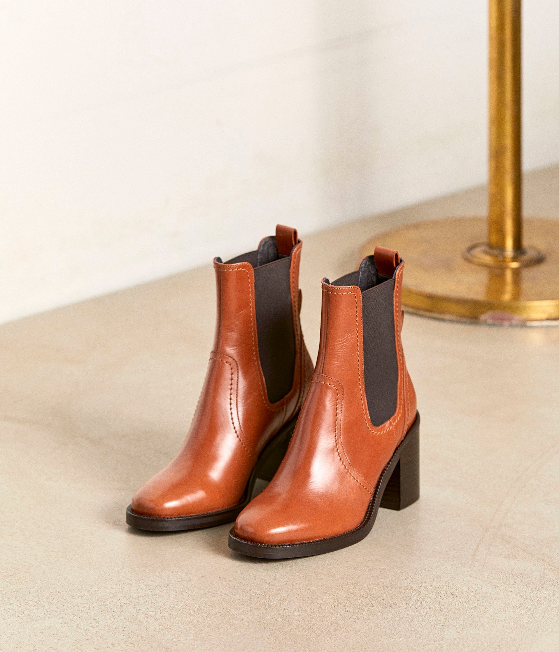 Boots cognac Domitille