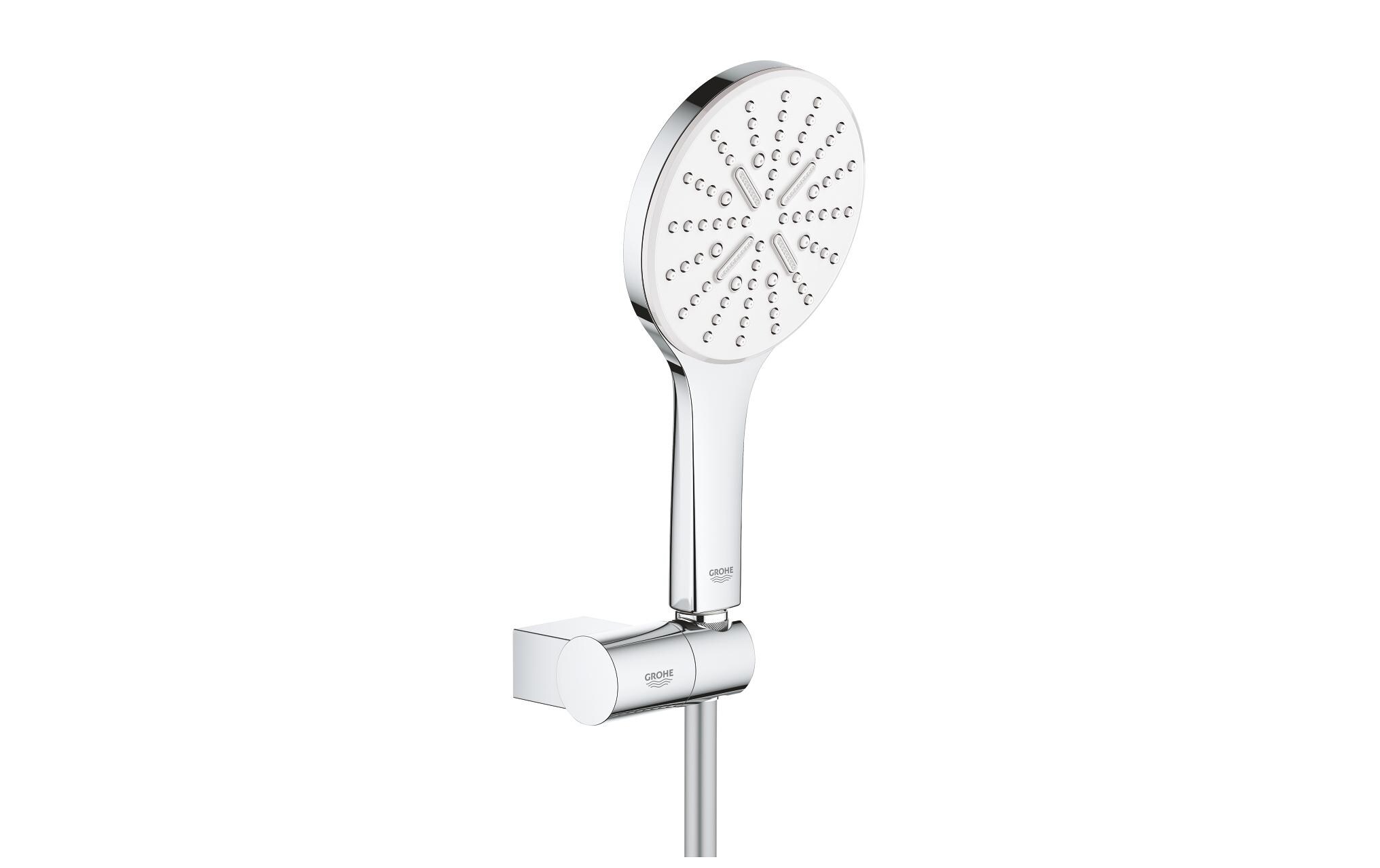 Duschbrausen-Set Rainshower Smartactive 130 Moon WhiteWandhalter-Set