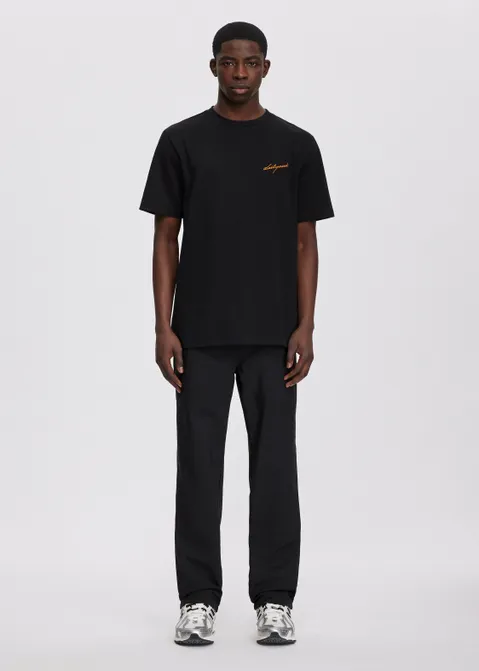T-shirt met tekst print zwart (ZWART)