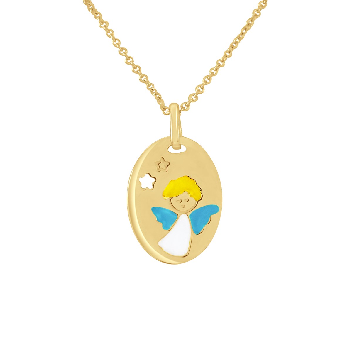 Pendentif ANGE BLEU - Or Jaune