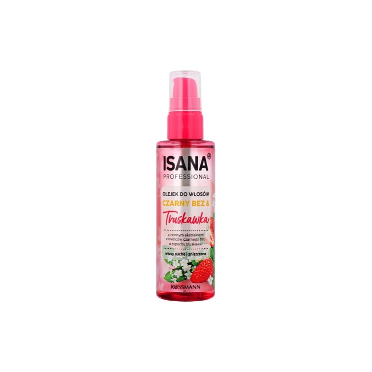 Isana Professional Schwarzes Holunder- & Erdbeeröl für trockenes und strapaziertes Haar 100 ml